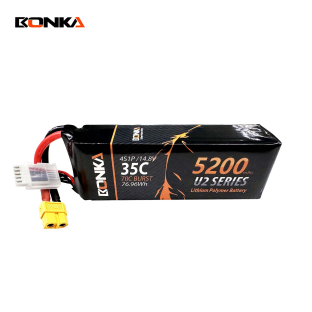 BONKA 5200mAh 35C 4S 14.8V  Lipo Battery